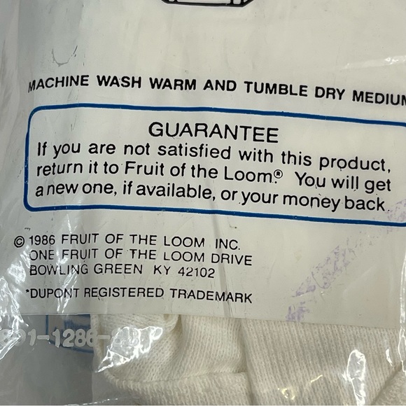 SOLD- Vintage Fruit of the Loom Mens Briefs Underwear White 100% Cotton Sz 40 - Picture 7 of 7